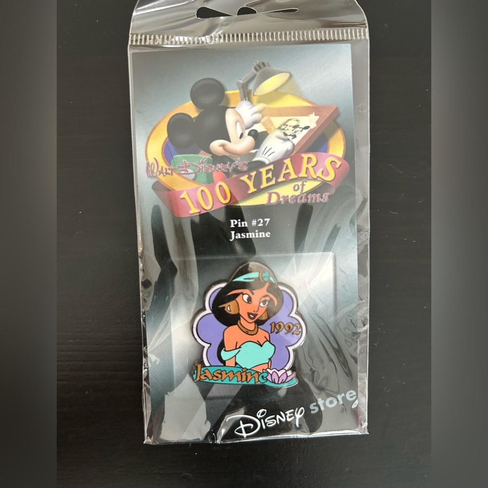 Disney 100 Years of Dreams pin #27 Jasmine 1992